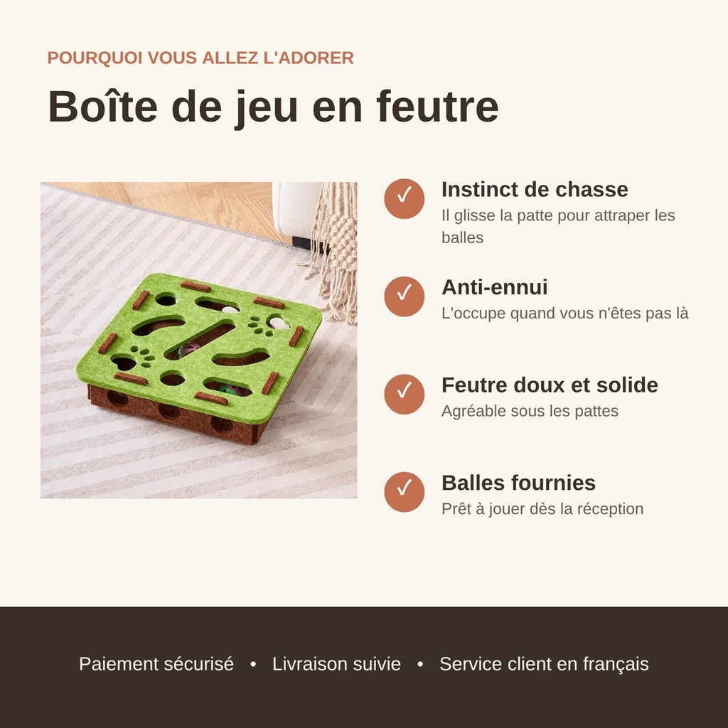 Avantages de la boîte de jeu en feutre