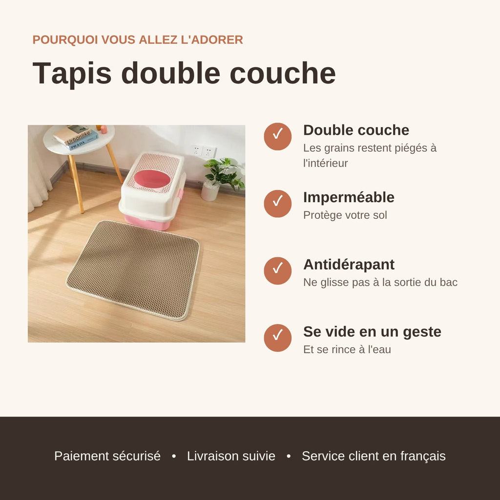 Avantages du tapis de litière double couche