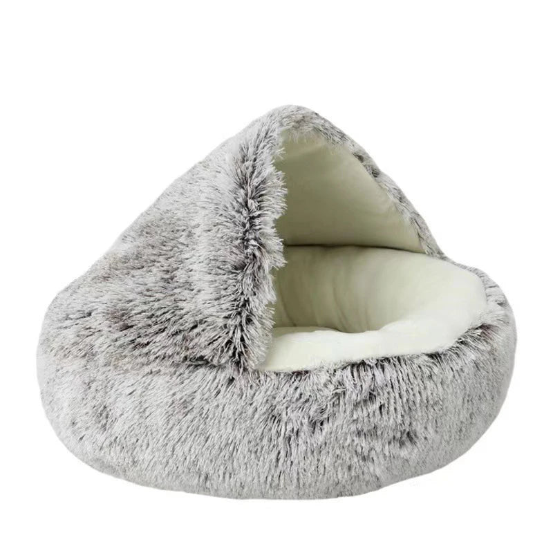 Panier igloo blanc et marron